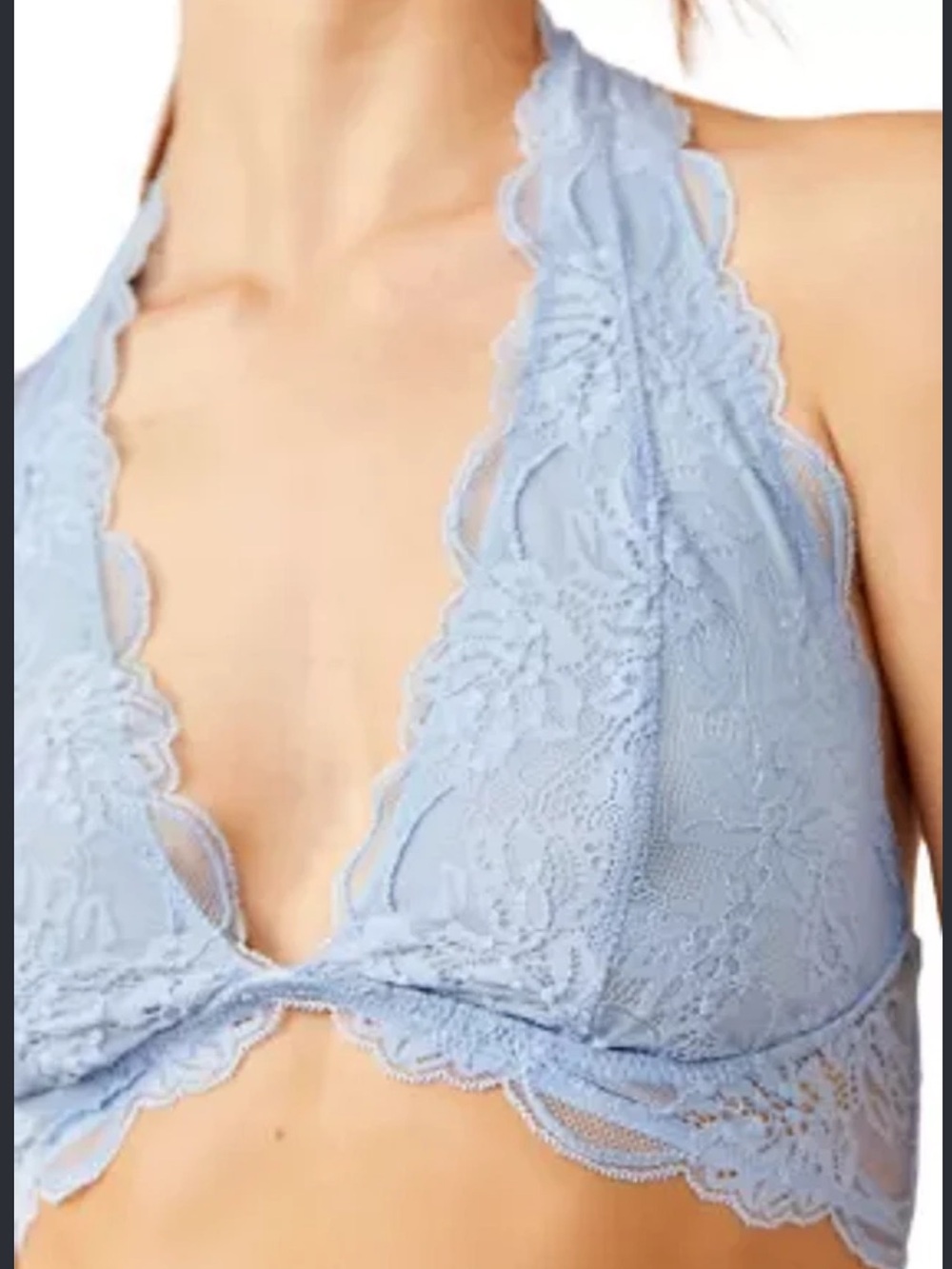 9406. Free People Last Dance Lace Halter Bralette